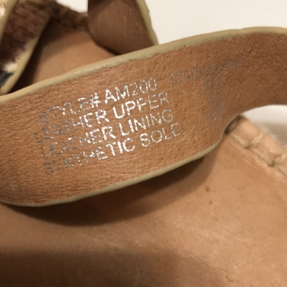 Madewell Malia Espadrille Sandal Snake Embossed Leather 8M - Picture 11 of 12